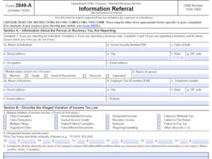 Form 3949-A: Information Referral - whatisform.com