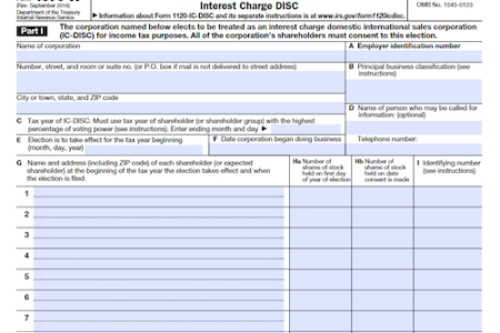 Form 4876-A: Election to Be Treated as an Interest Charge DISC