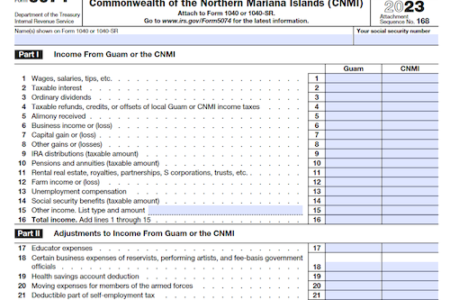Form 5074: Allocation of Individual Income Tax to Guam or the Commonwealth of the Northern Mariana Islands (CNMI)