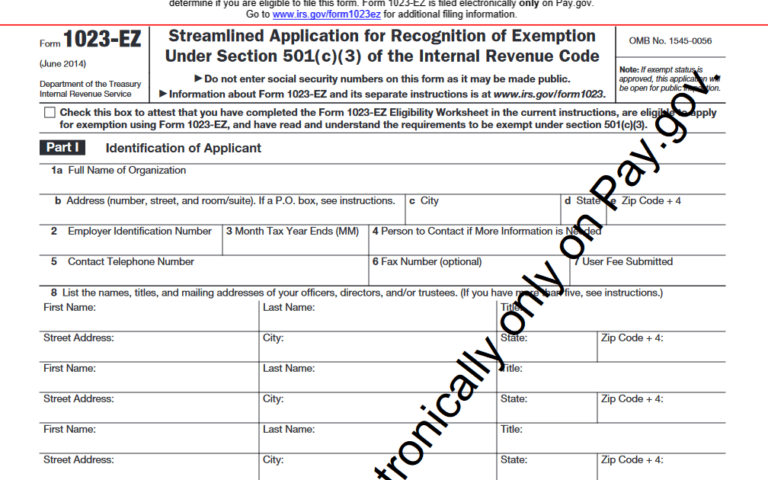 Form 1023-EZ