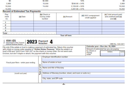 Form 1041-ES: Estimated Income Tax for Estates and Trusts