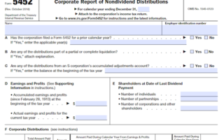 Form 5452: Corporate Report of Nondividend Distributions