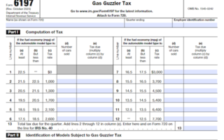 Form 6197: Gas Guzzler Tax