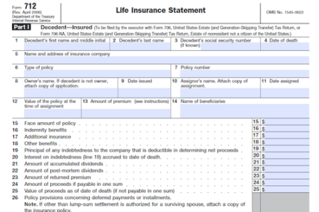 Form 712: Life Insurance Statement