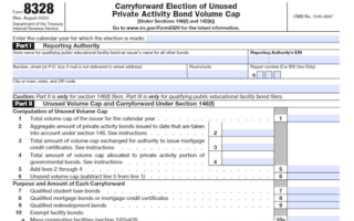Form 8328: Carryforward Election of Unused Private Activity Bond Volume Cap