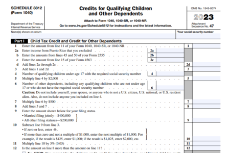 What is Schedule 8812? IRS Form for Additional Child Tax Credit