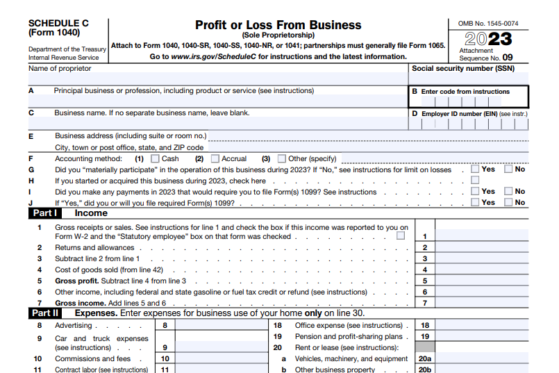 What Is Schedule C for IRS Form 1040: Tax Guide