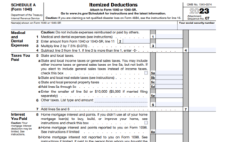 What is Schedule A Tax Form (IRS Form 1040): Itemizing Deductions