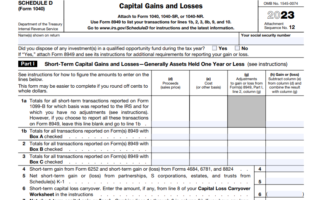 What is schedule D? IRS Form to Report Capital Gains and Losses